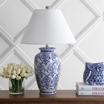 Juliana 26.25" Chinoiserie Ceramic LED Table Lamp - JONATHAN Y